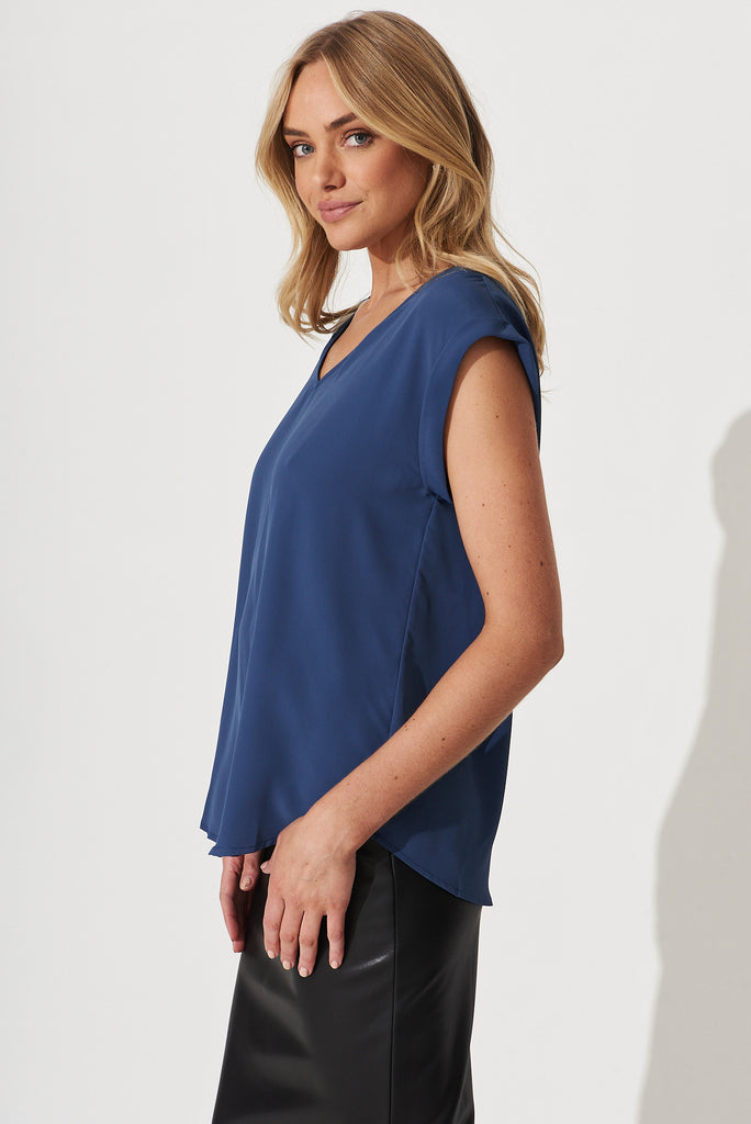 Jina Top In Blue - side