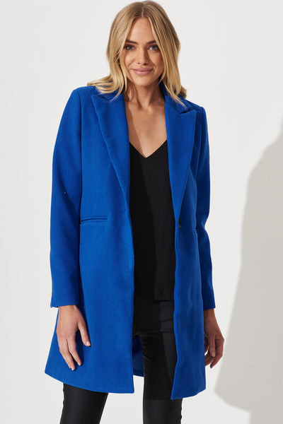 Cobalt blue winter outlet coat