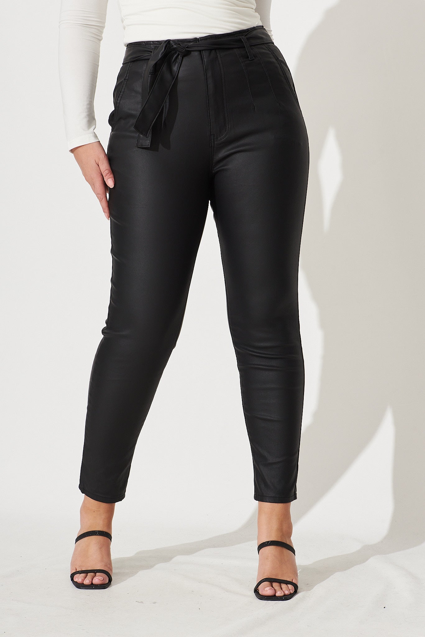 Eclipse Leatherette Pants in Black – St Frock