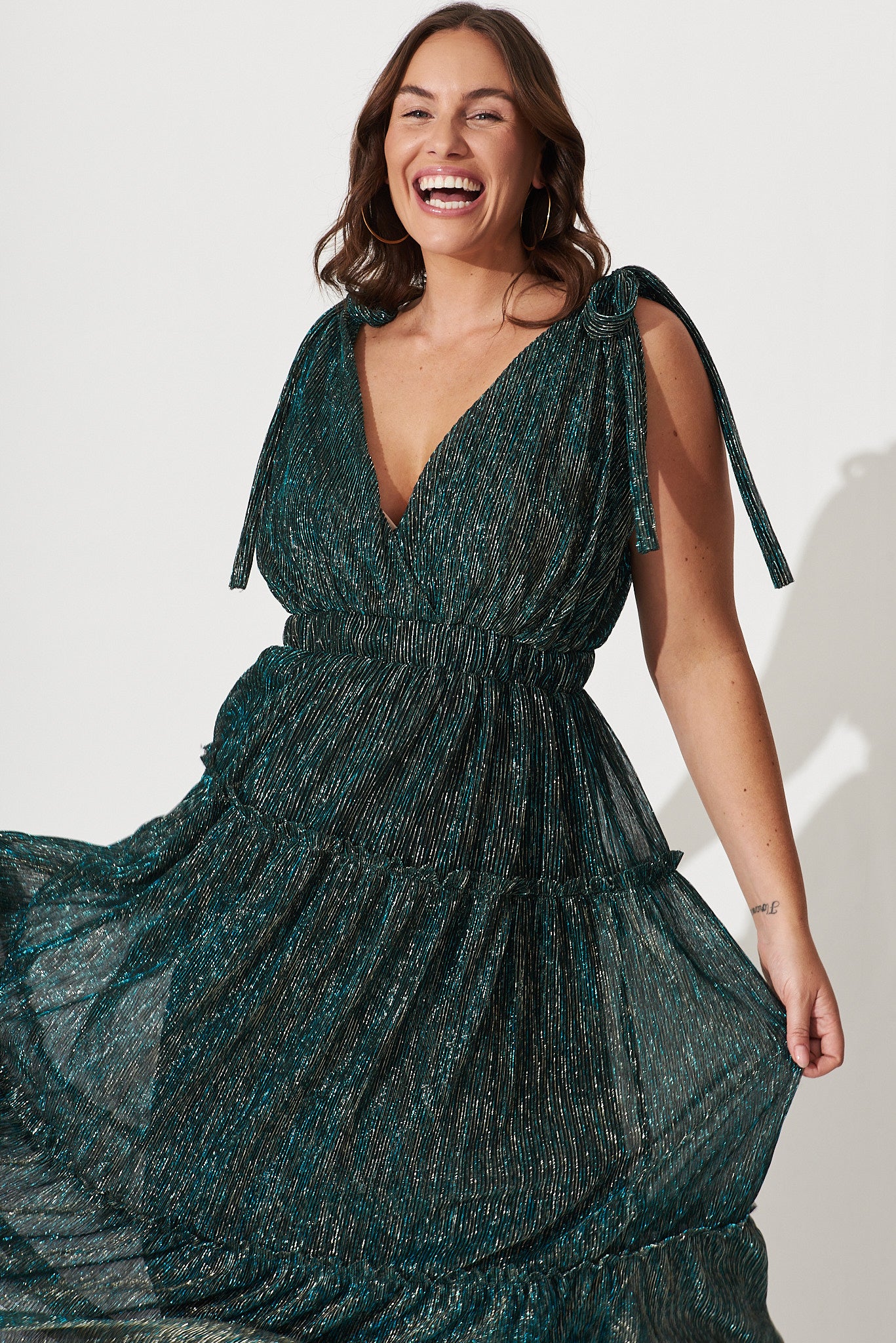 Amoretto Dress In Green Sequin – St Frock