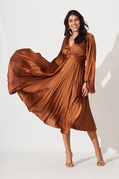 Amazon.com: GRACE KARIN Women One Shoulder Cutout Sleeveless Midi Dress  Sexy Satin Pleated Dress Elegant A Line Prom Party Dress Reddish Brown S :  Clothing, Shoes & Jewelry