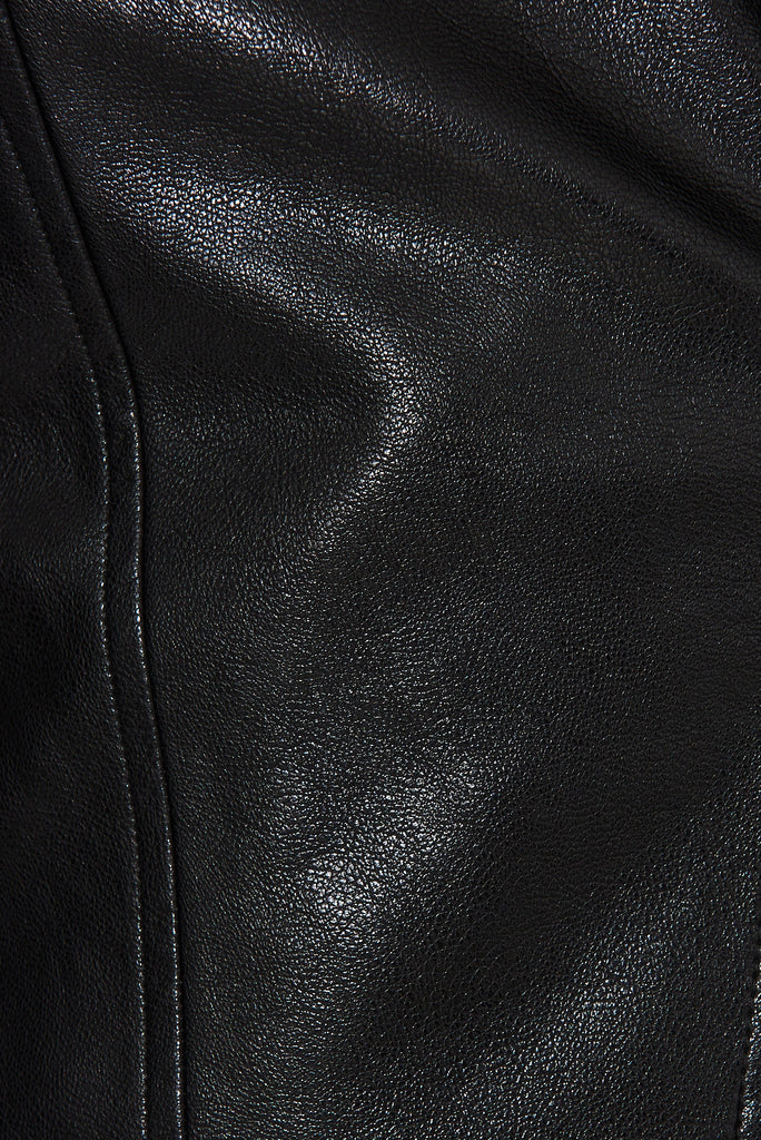 Cuba Leatherette Jacket In Black – St Frock