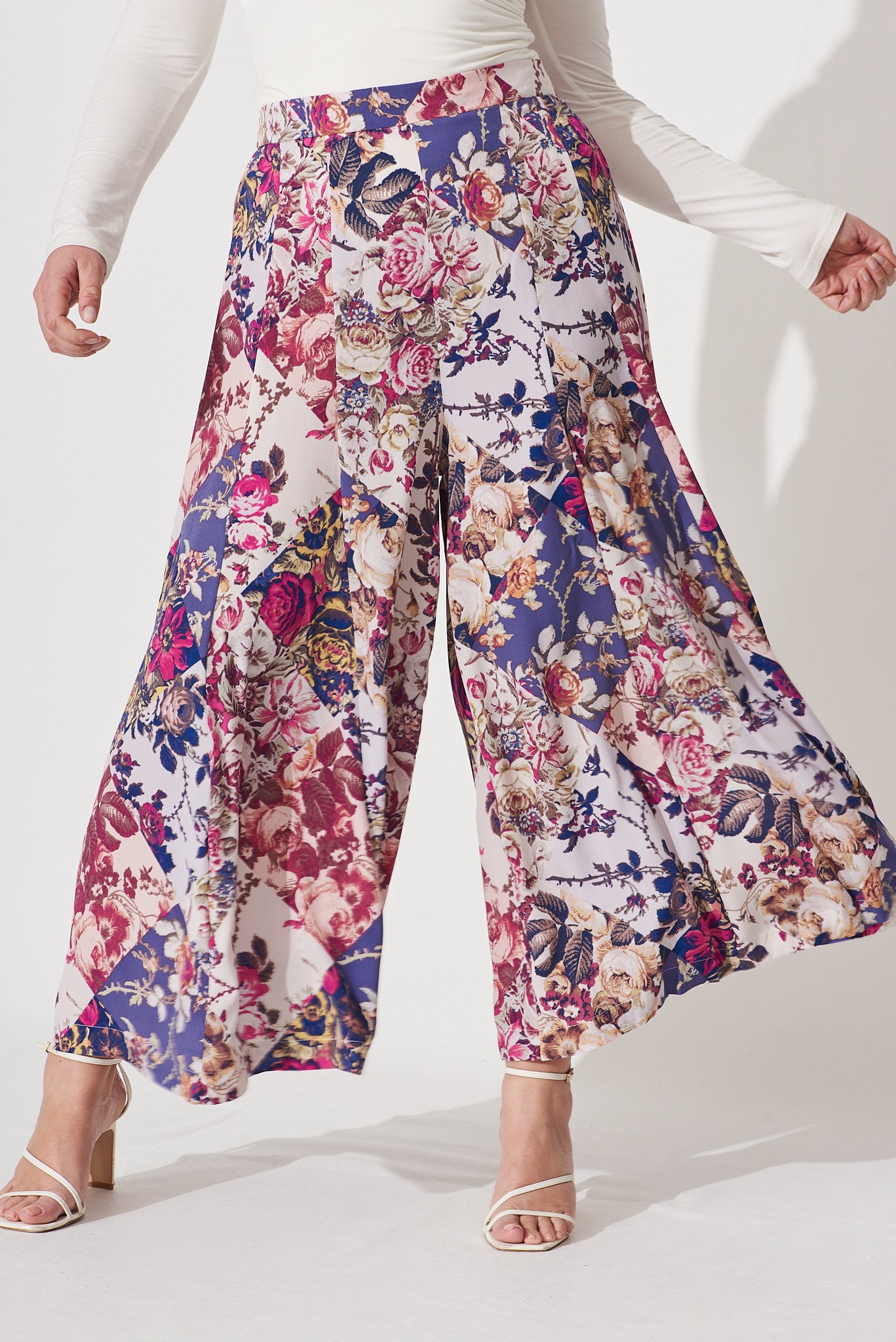 Sugary Pant In Lilac Patchwork Floral Print – St Frock