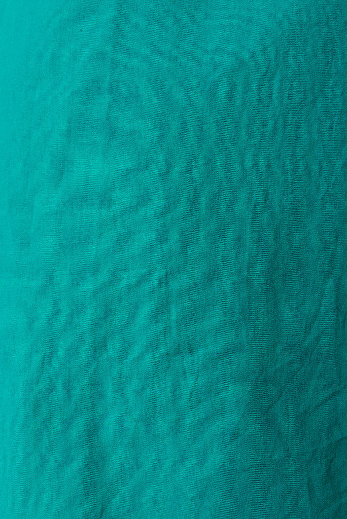 Ashlynn Dress In Green Cotton - fabric