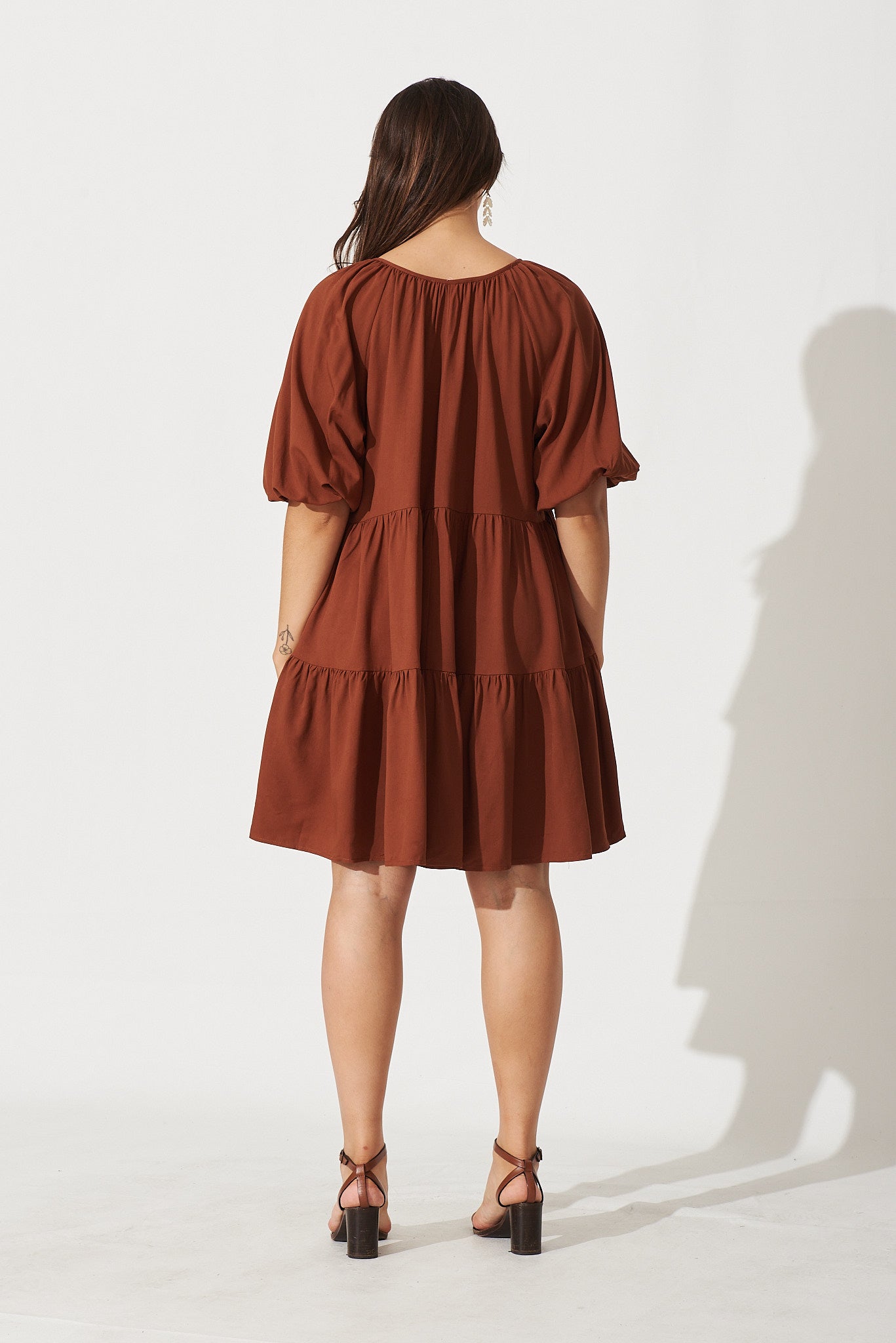 Enamour Smock Dress In Chocolate – St Frock