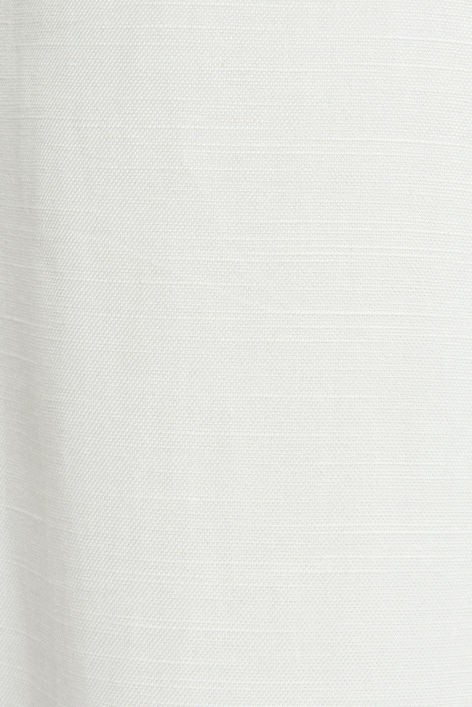 Legacy Pant In White Silk Linen Blend - fabric