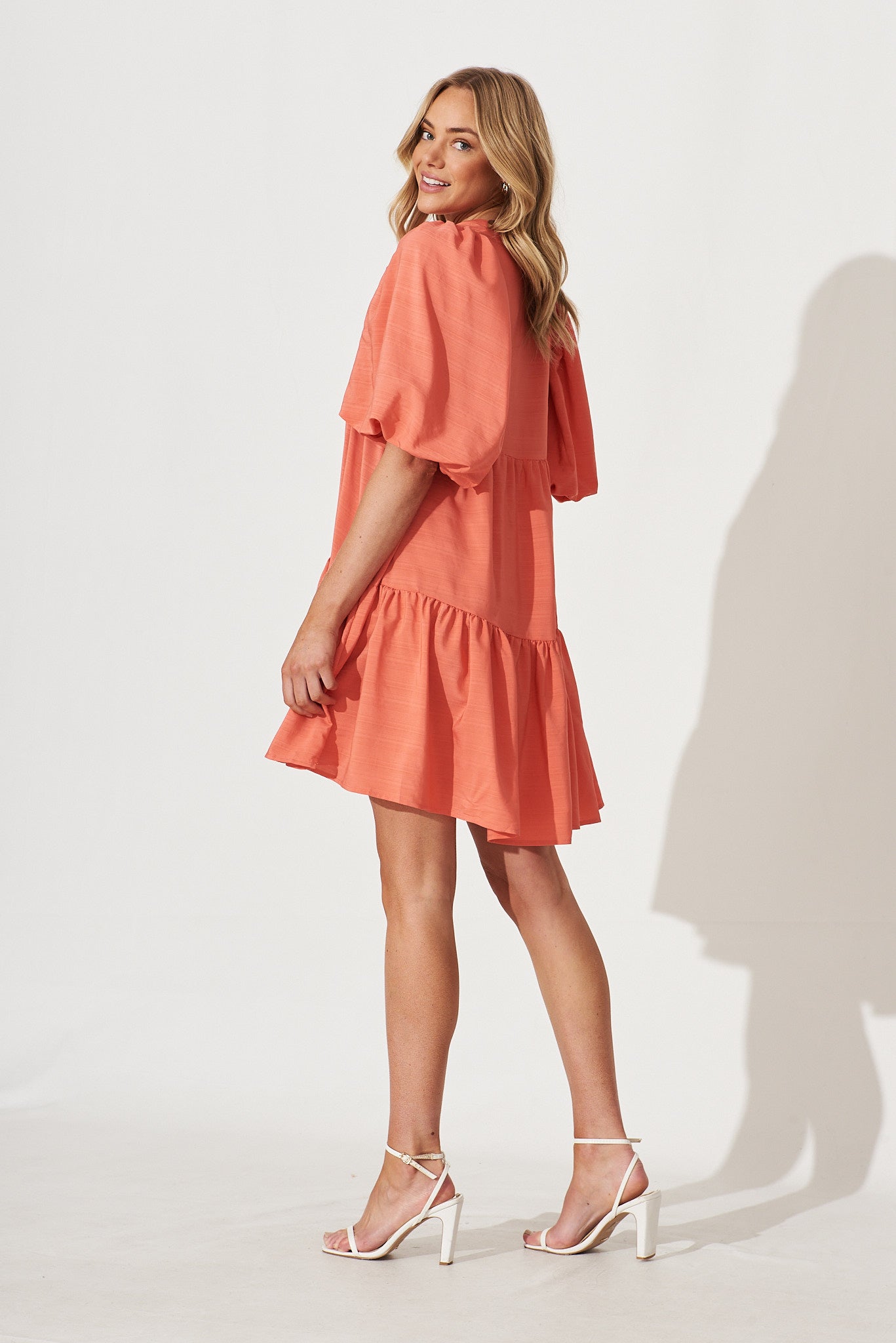 Minnesota Smock Dress In Tangerine – St Frock