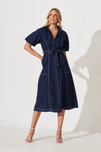 Nicole cotton denim outlet shirtdress