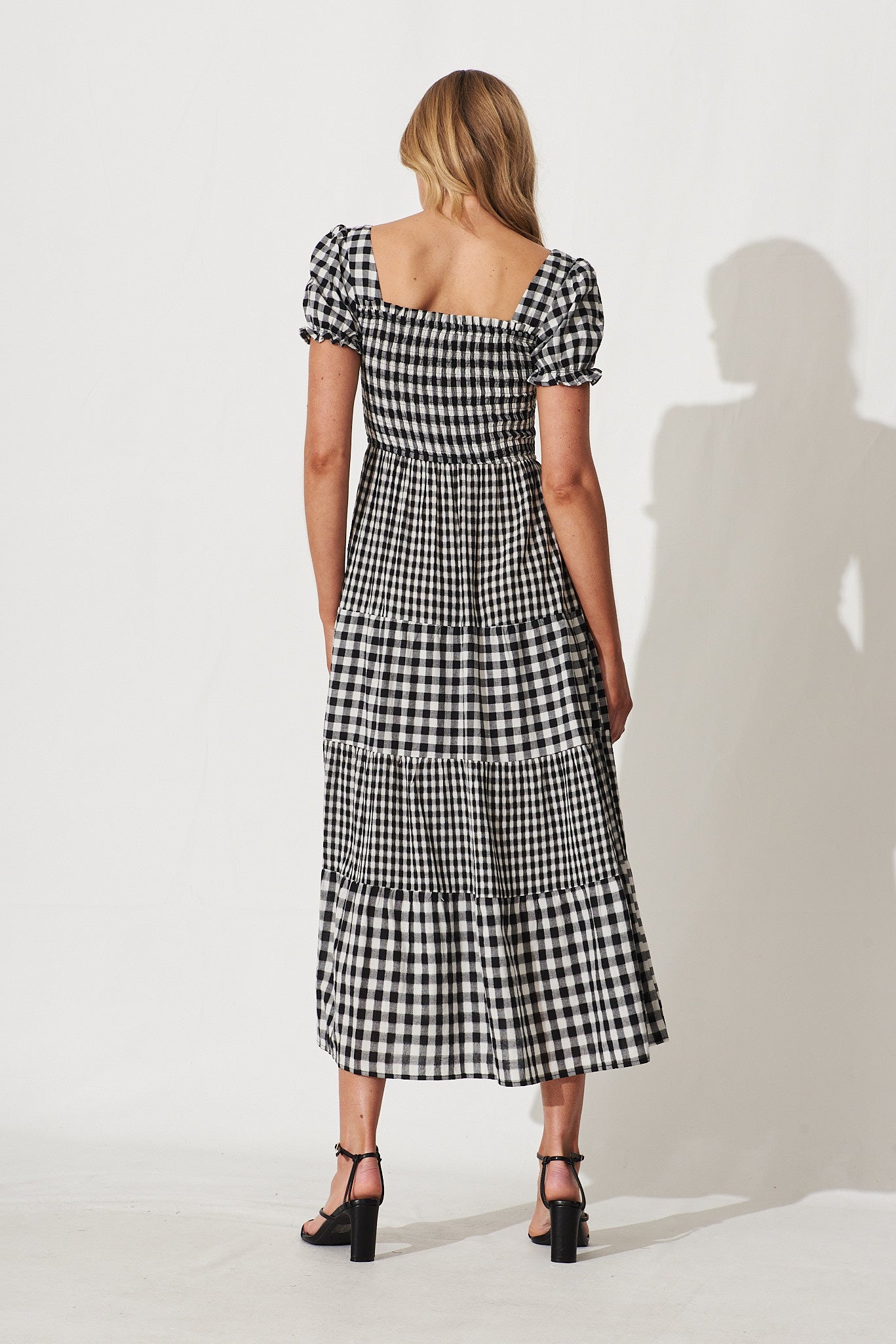 Black and white gingham clearance maxi dress