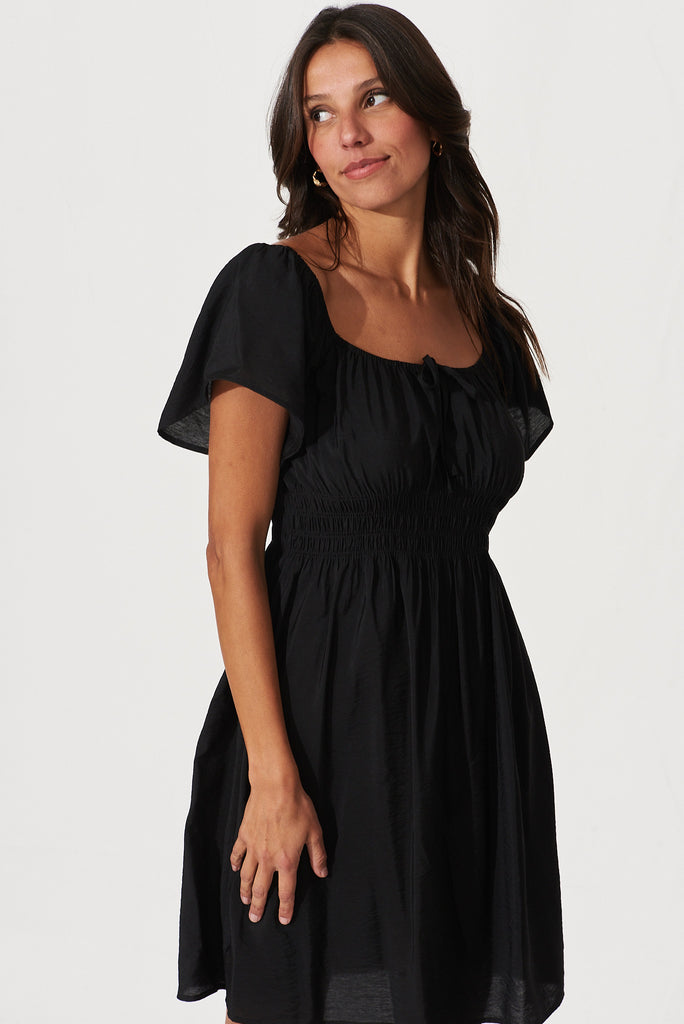 Petunia Dress In Black - front