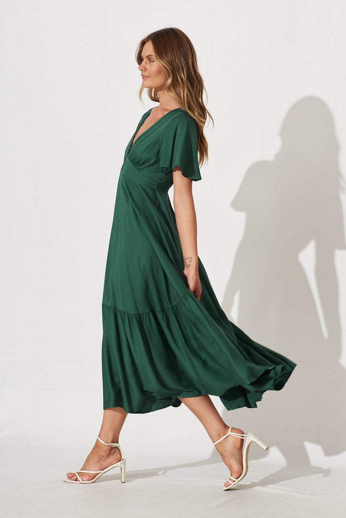 Nevada Maxi Dress In Green - side