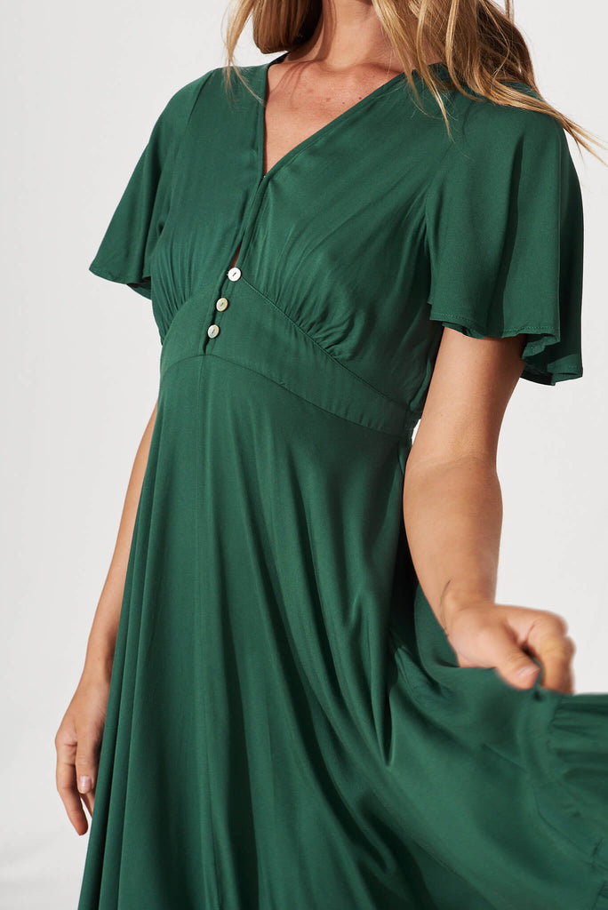 Nevada Maxi Dress In Green - detail