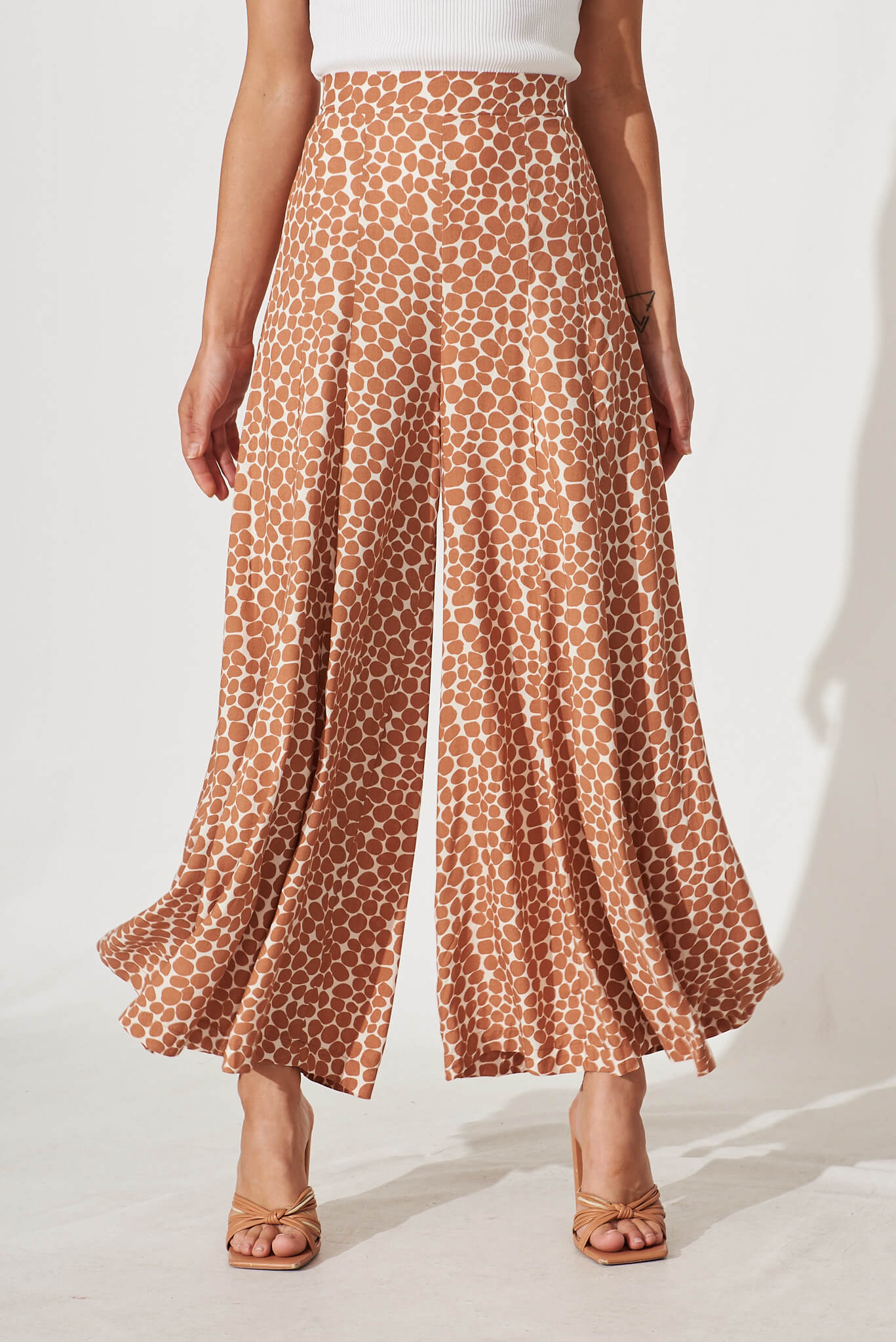 Tan polka sale dot skirt