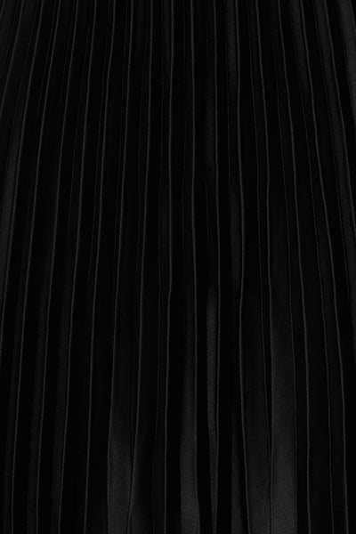 Nala Midi Dress In Black Satin – St Frock