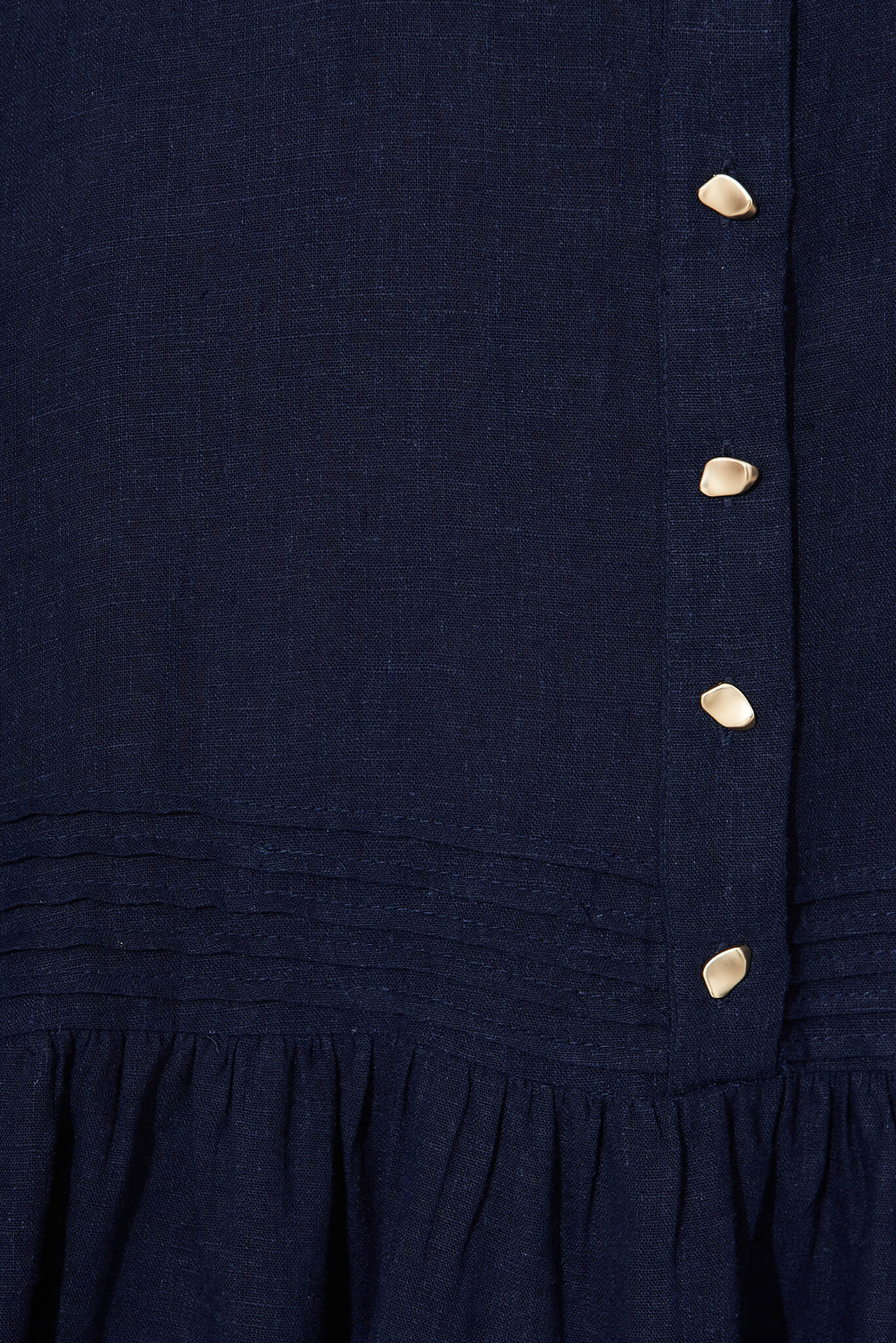 Irresistible Shirt Dress In Navy Linen Cotton Blend – St Frock