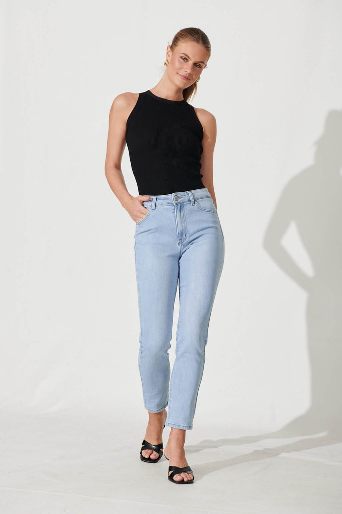 Tiago Straight Leg Jean In Light Blue Denim - full length