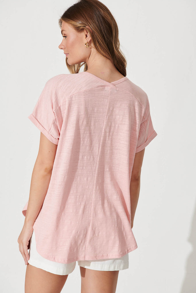 Lois Tshirt In Blush Cotton - back