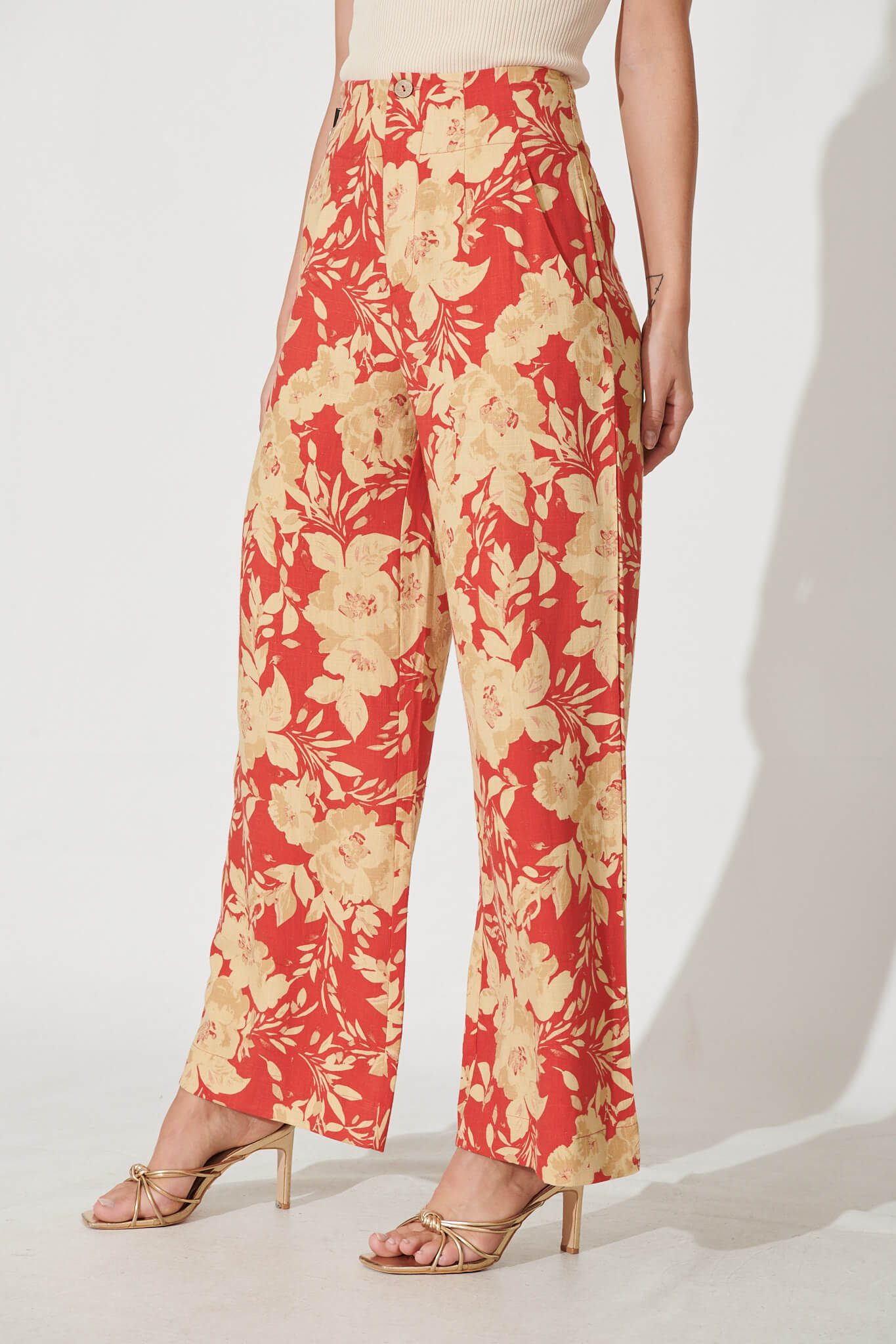 Floral Linen Pants