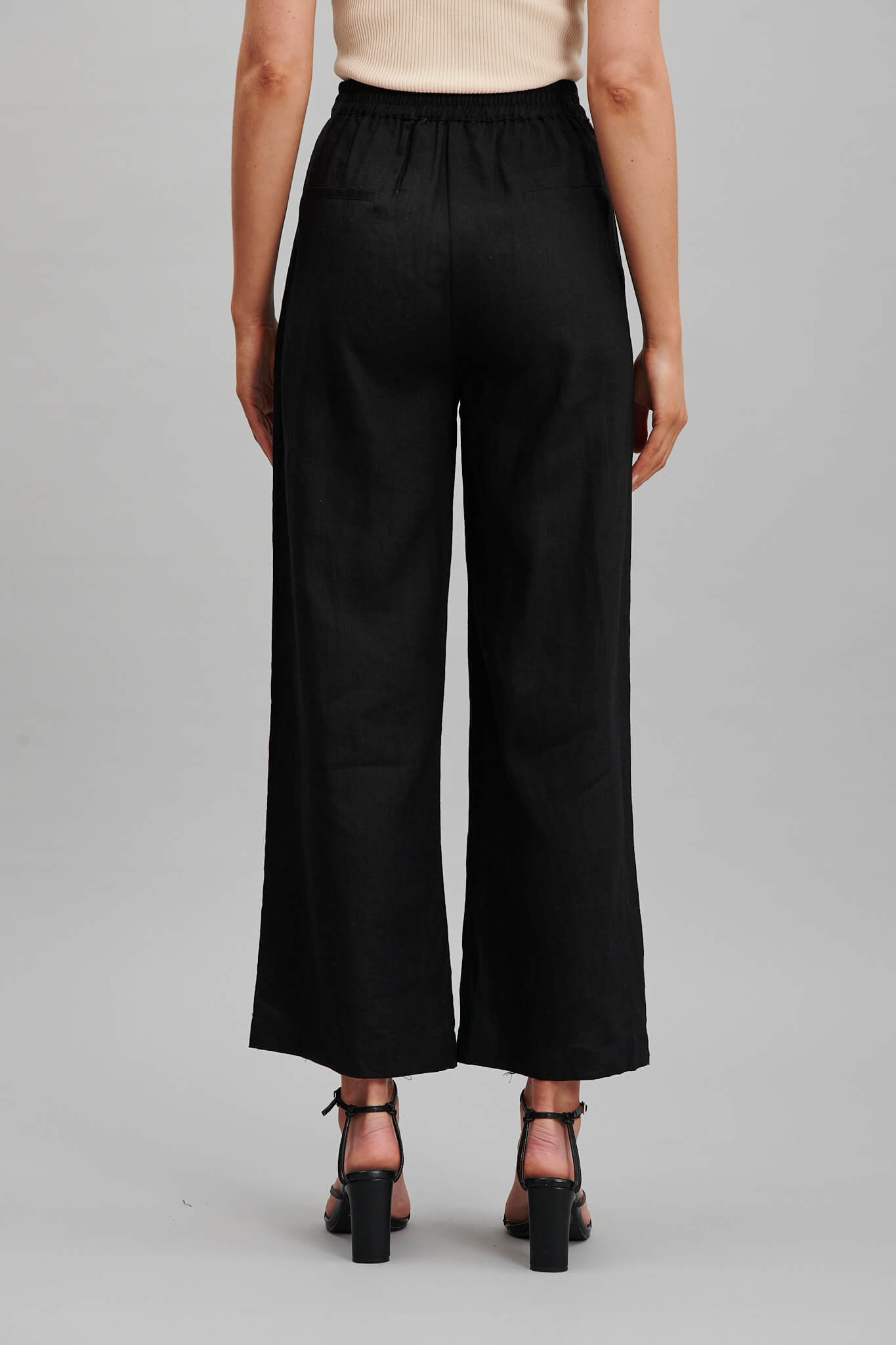 Buy wholesale Wide pure linen trousers