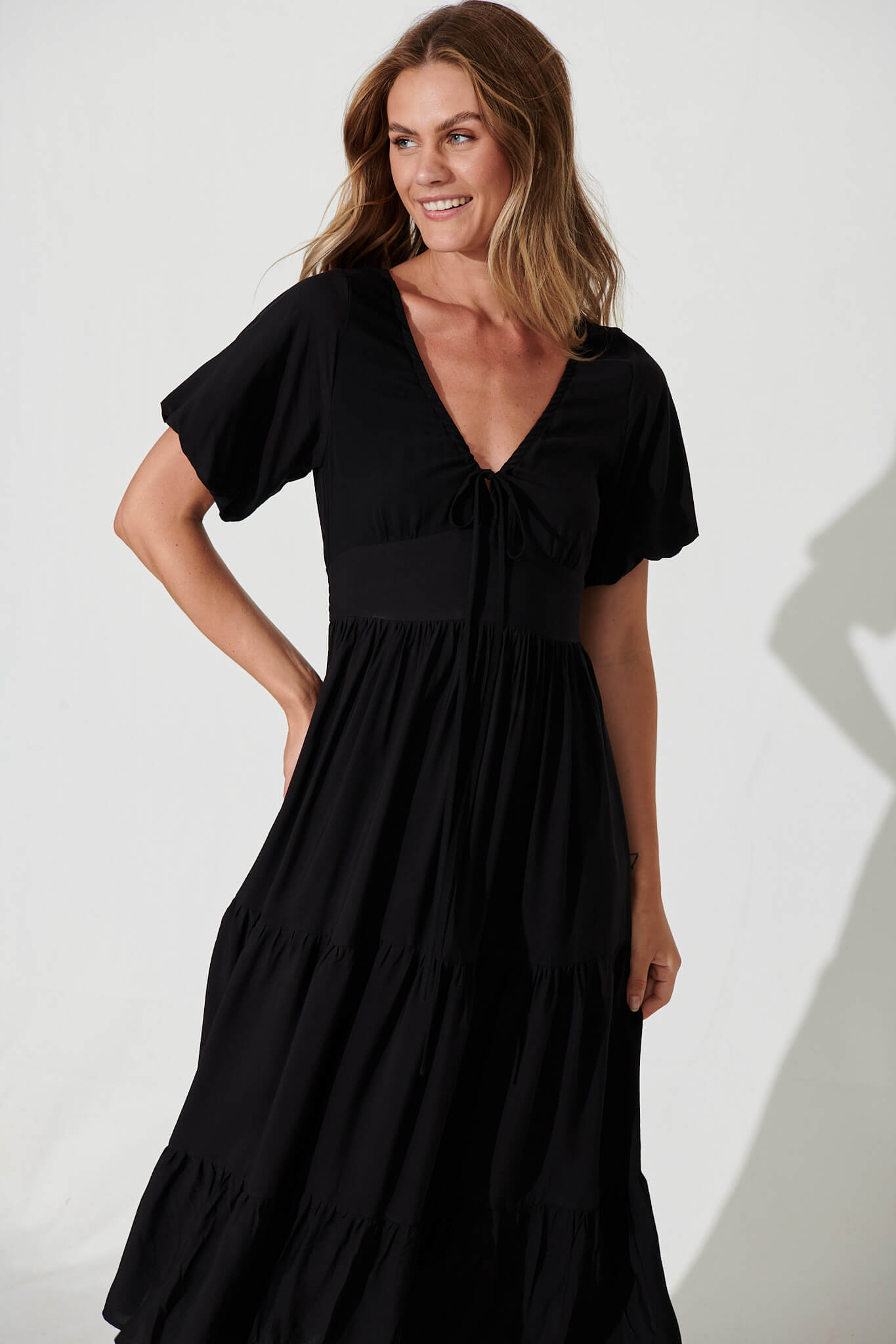 Julia Midi Dress In Black St Frock