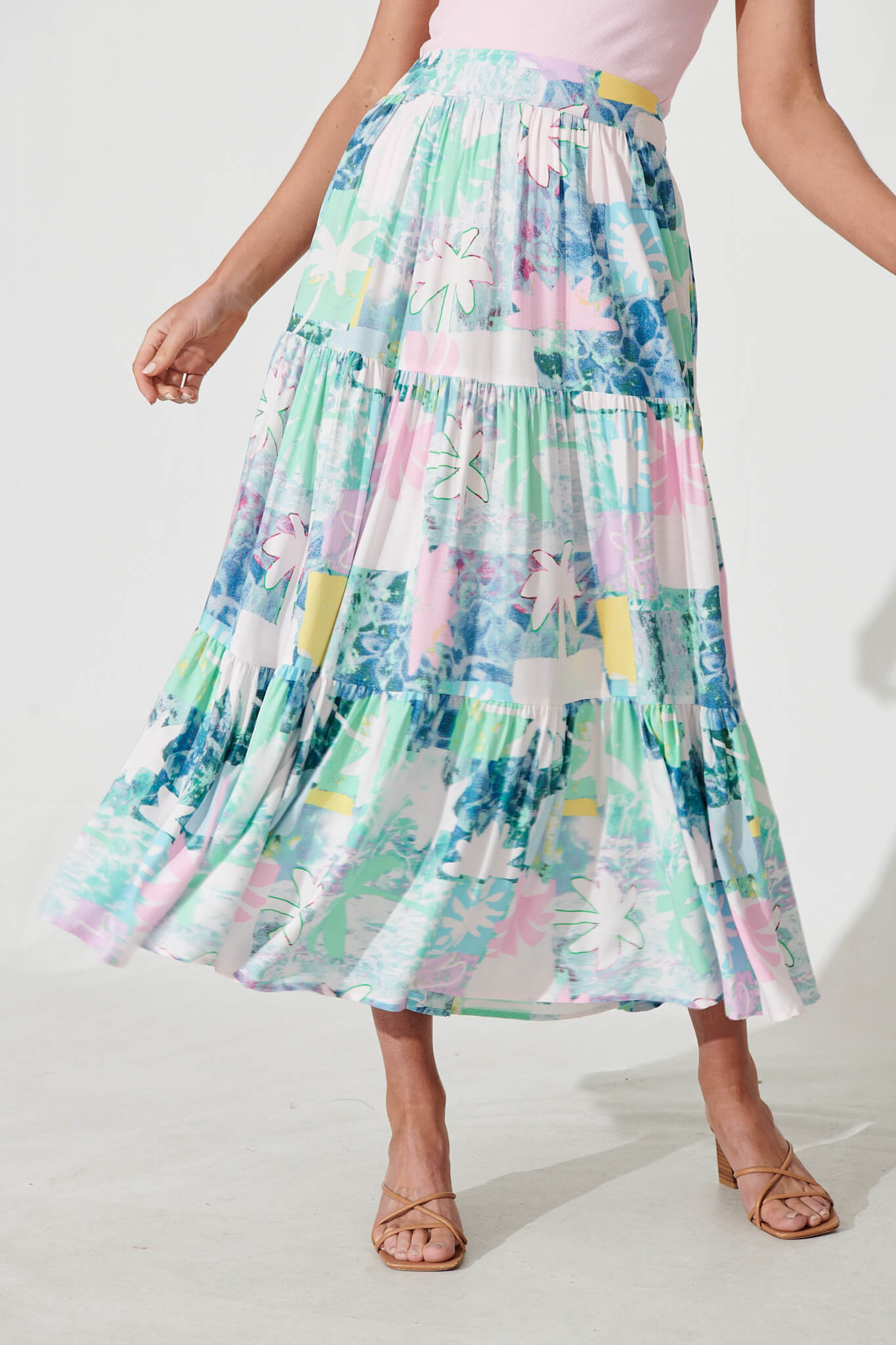 Wanderlust Maxi Skirt In Pastel Multi St Frock