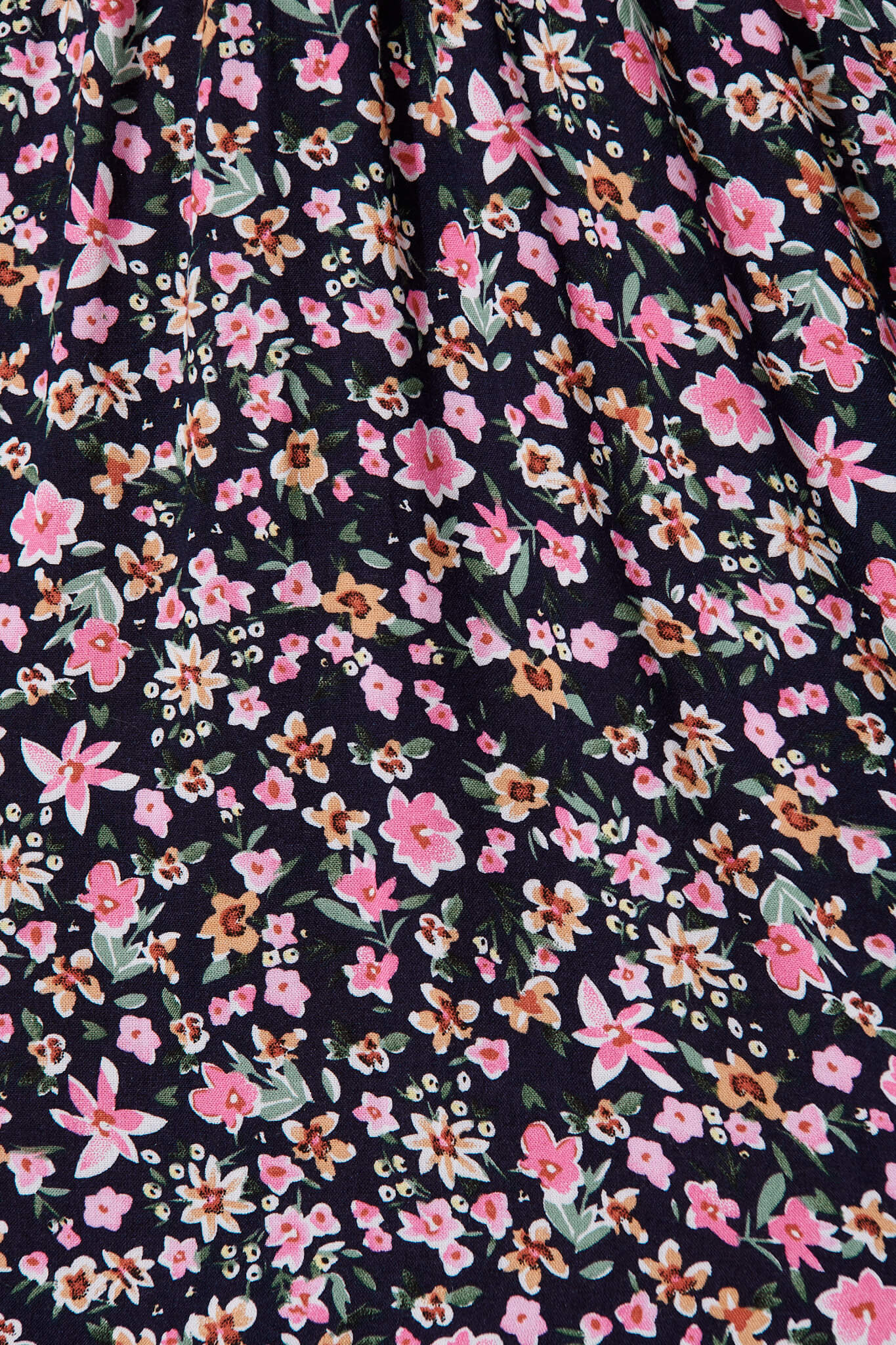 Cotton Fabric Pink Ditsy Floral Print on Cream Craft Fabric