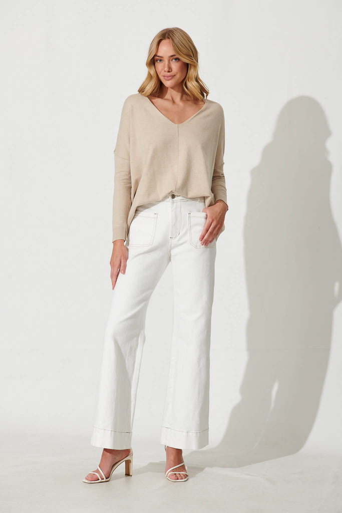 Zamira Knit In Beige - full length