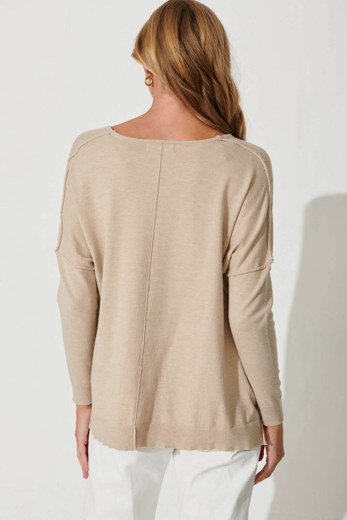 Zamira Knit In Beige - back