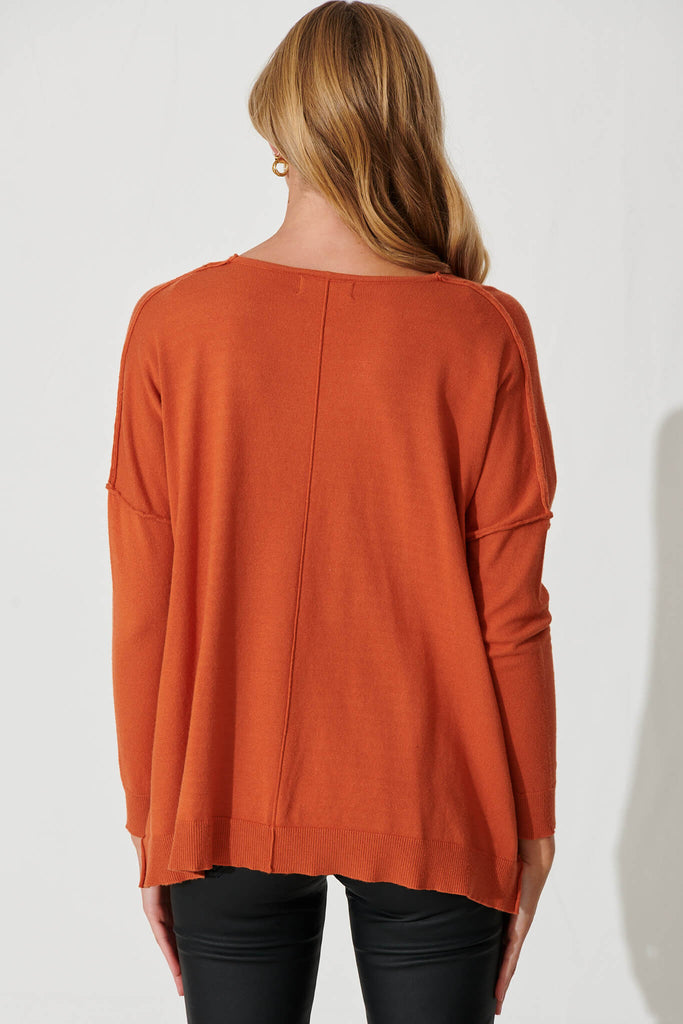 Zamira Knit In Rust - back