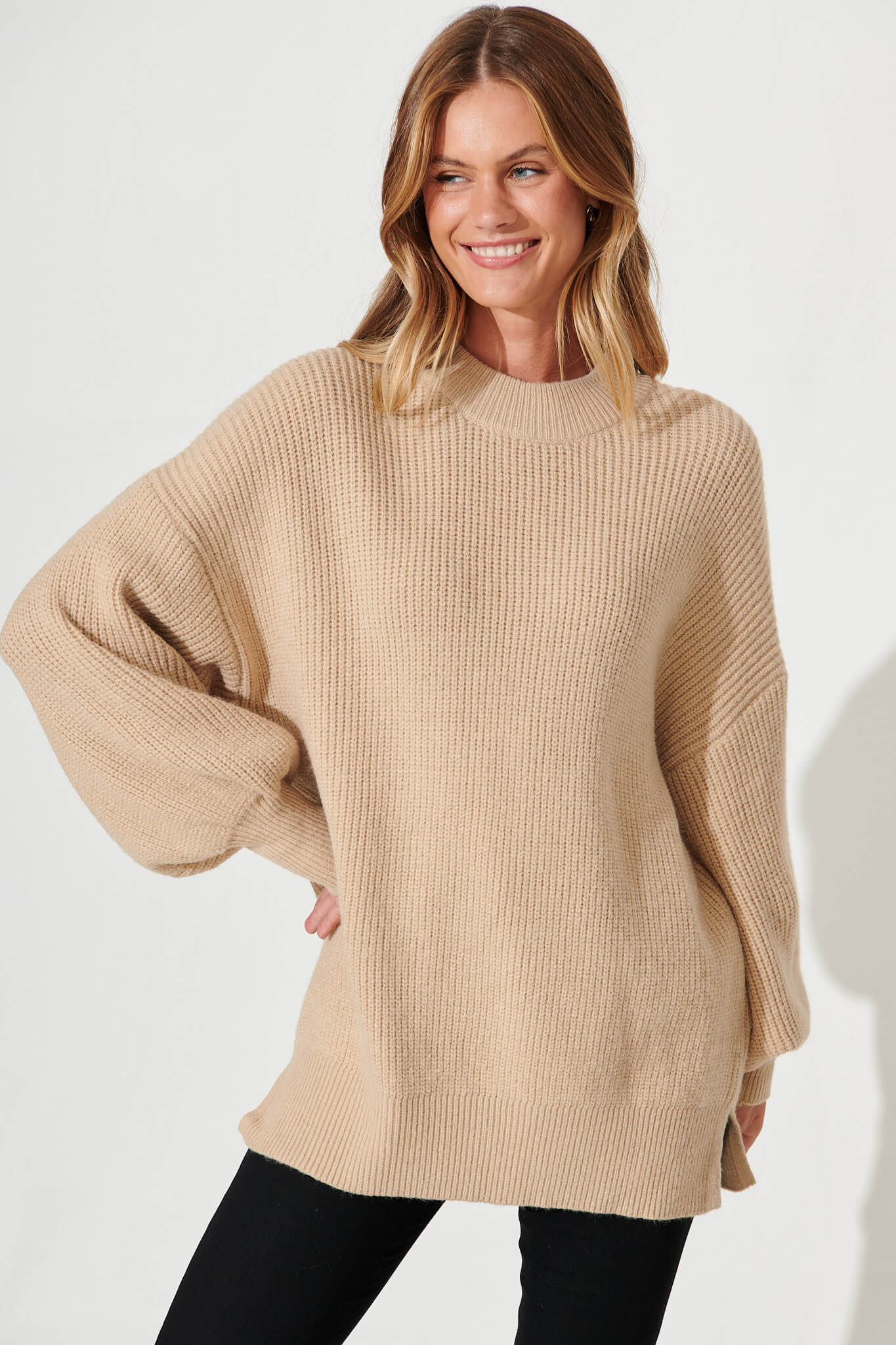 Alice Knit Camel Wool Blend - front