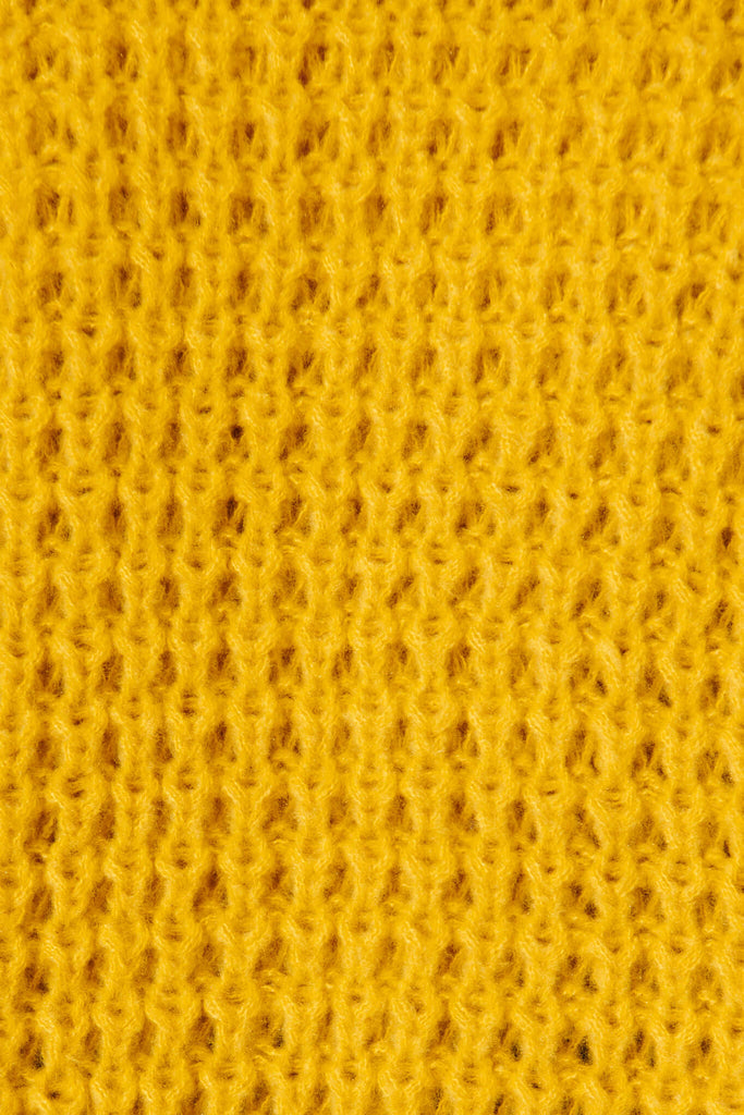 Madeleine Knit In Yellow Wool Blend - fabric