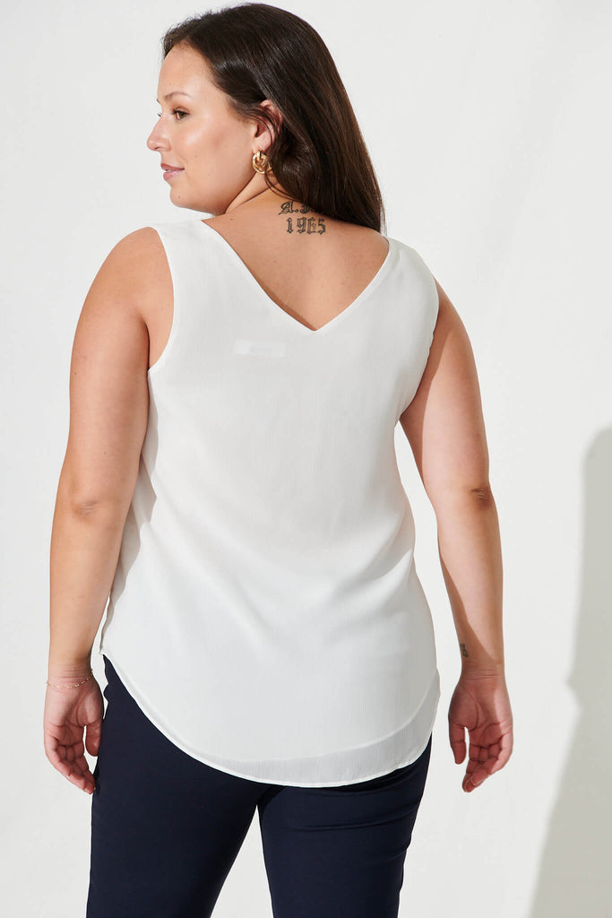 Indy Top in White - back