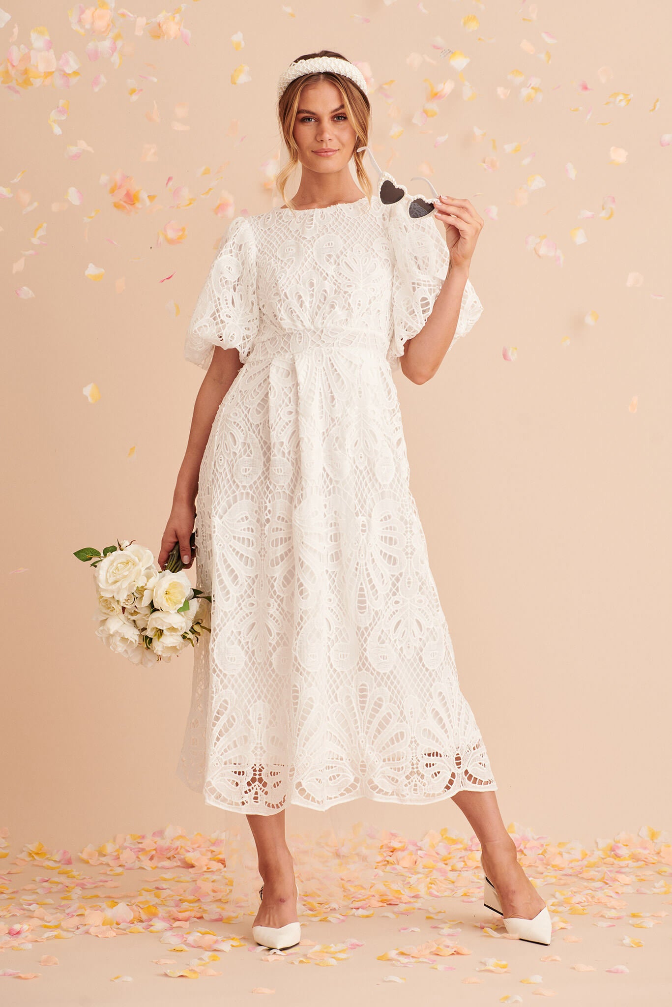 Long white lace maxi dress best sale