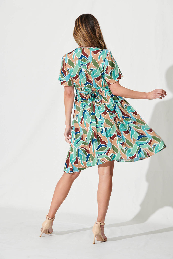 Wildest Dreams Dress In Neutral Multi Print - back