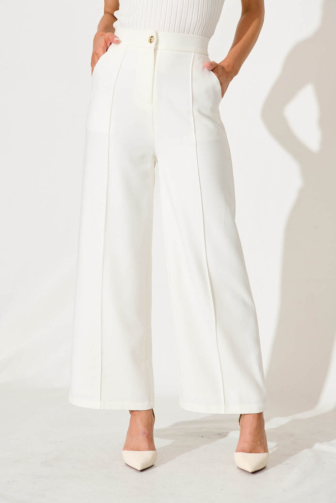 Mantra Pant In White - front