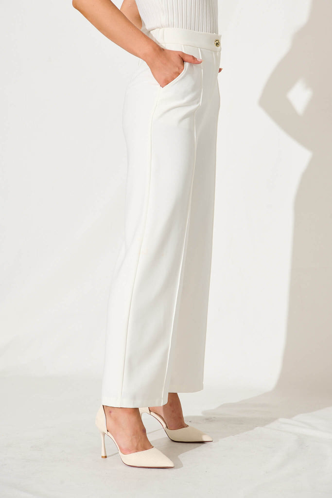 Mantra Pant In White - side