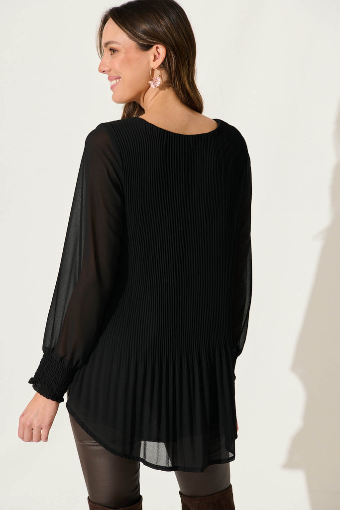 Beau Top In Black Chiffon - back