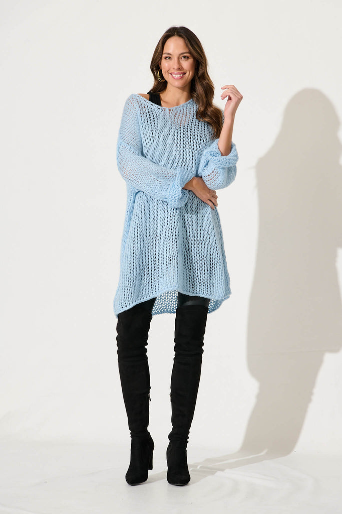 Montenegro Knit In Light Blue - full length