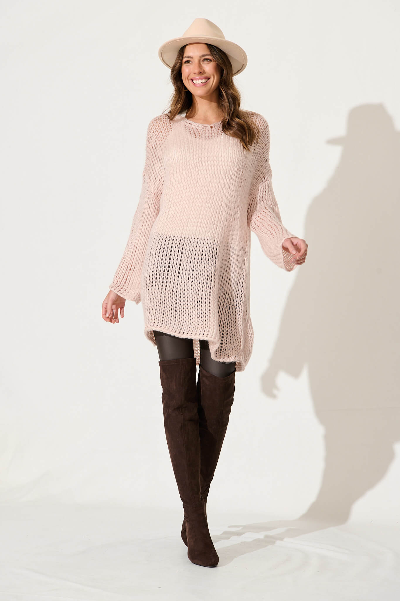 Montenegro Knit In Blush - full length