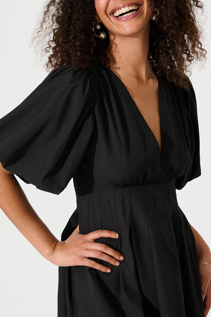 Daydream Dress In Black - detail