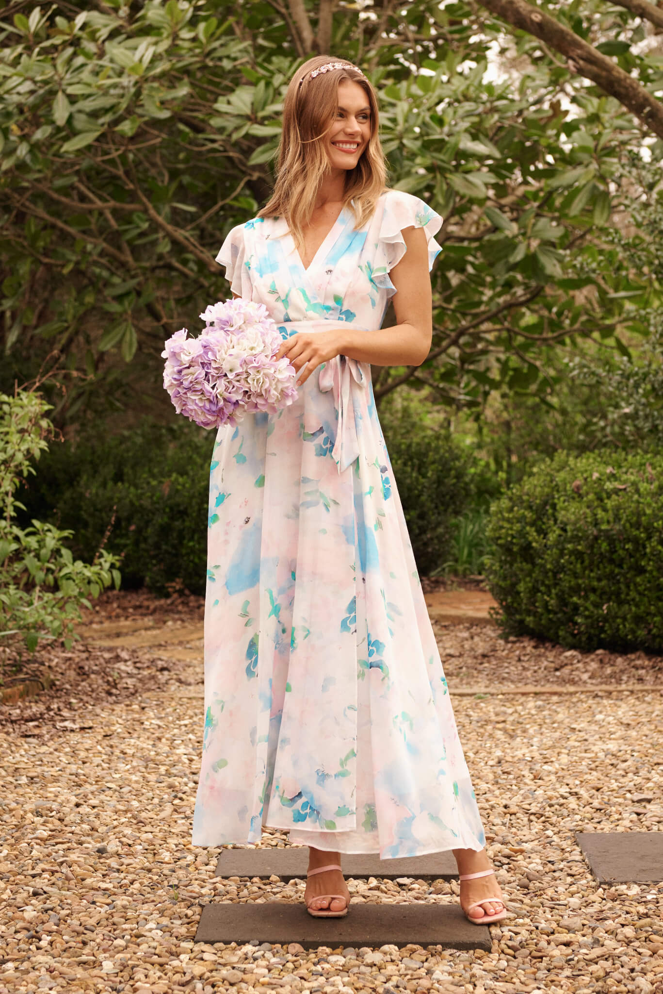 Floral spring maxi dress best sale