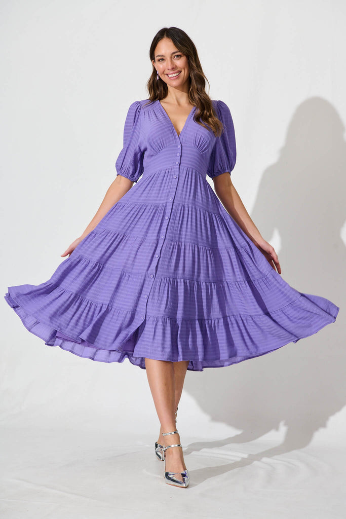 Modica Midi Dress In Purple