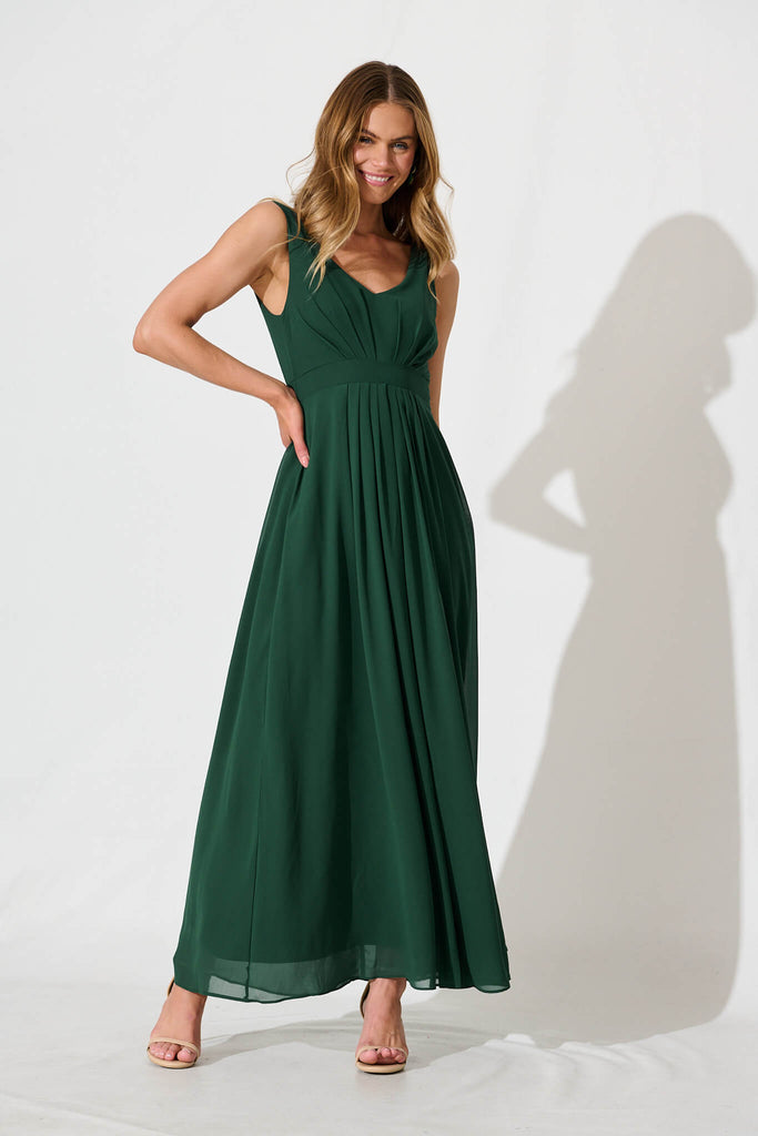 Wonderful Maxi Dress In Emerald