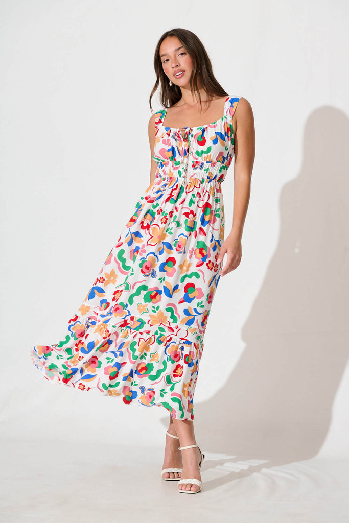 Beautiful Midi Dress in Multi Floral