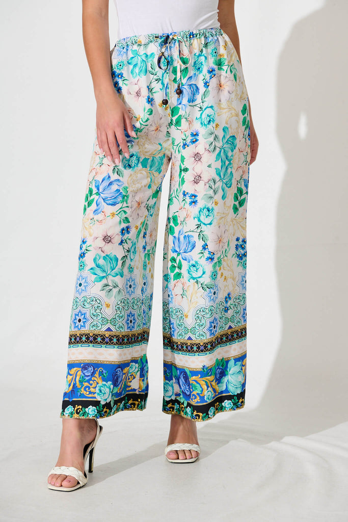 Romeo Pant in Blue Multi Print