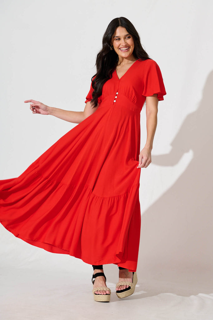 Nevada Maxi Dress in Red