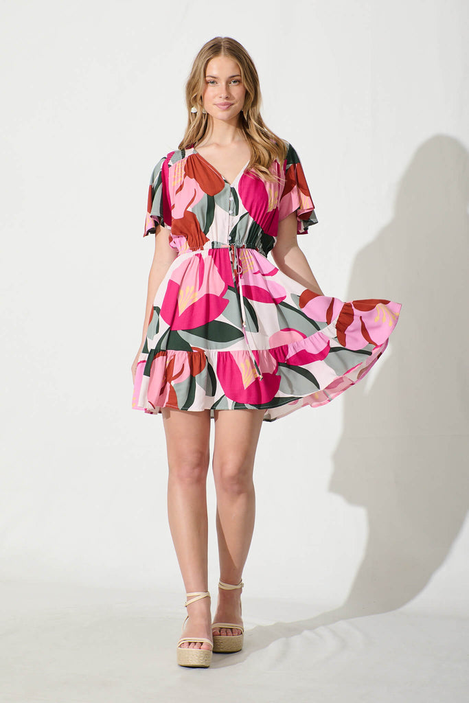 Nadini Dress in Multi Floral Print