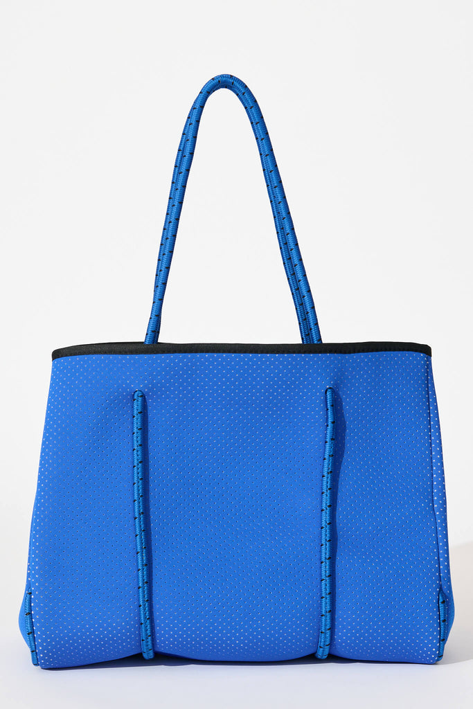 Rania Neoprene Tote Bag In Cobalt Blue