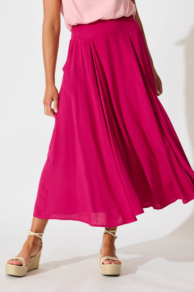 Brandsy Maxi Skirt Fuchsia