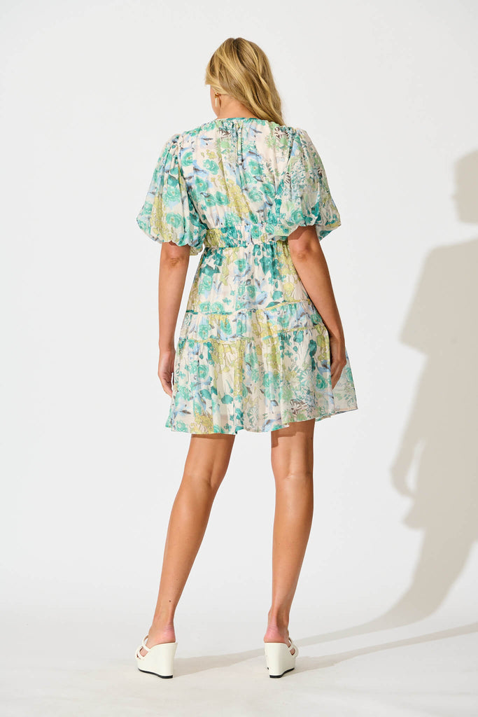 Amarusso Dress in Green Vintage Floral - back